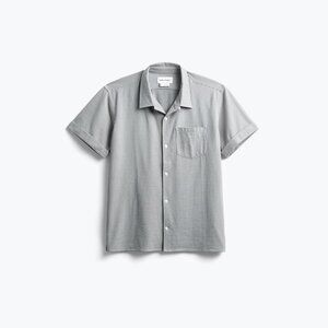 Men's Hybrid Seersucker Short Sleeve Shirt - Grey Tonal Stripe (NWT)